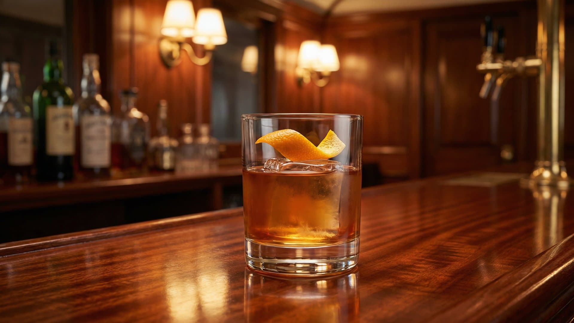 The Butcher's Reserve cocktail in a rocks garnished with expressed orange peel