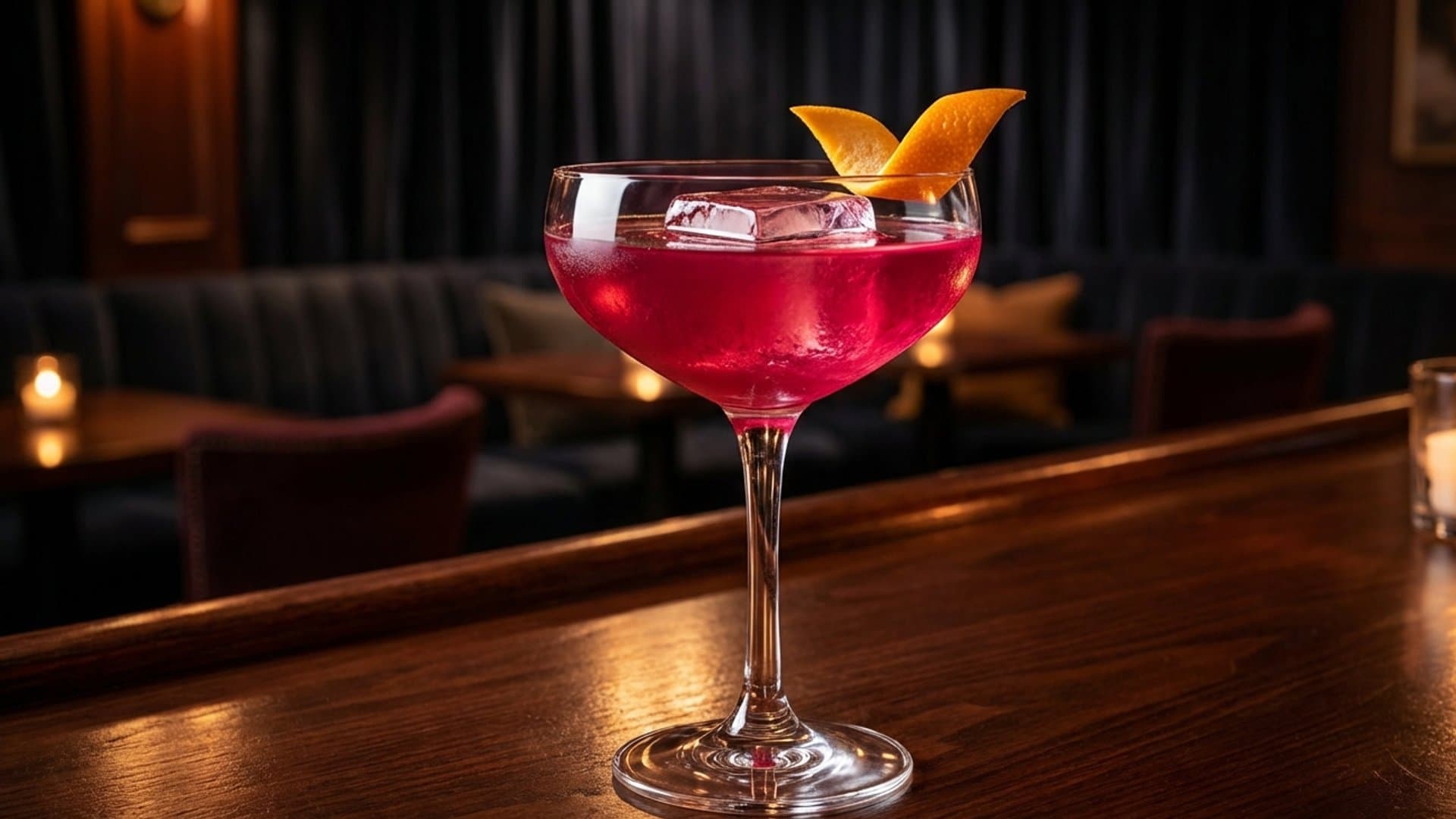 The Diplomat's Reserve cocktail in a coupe or rocks garnished with orange peel