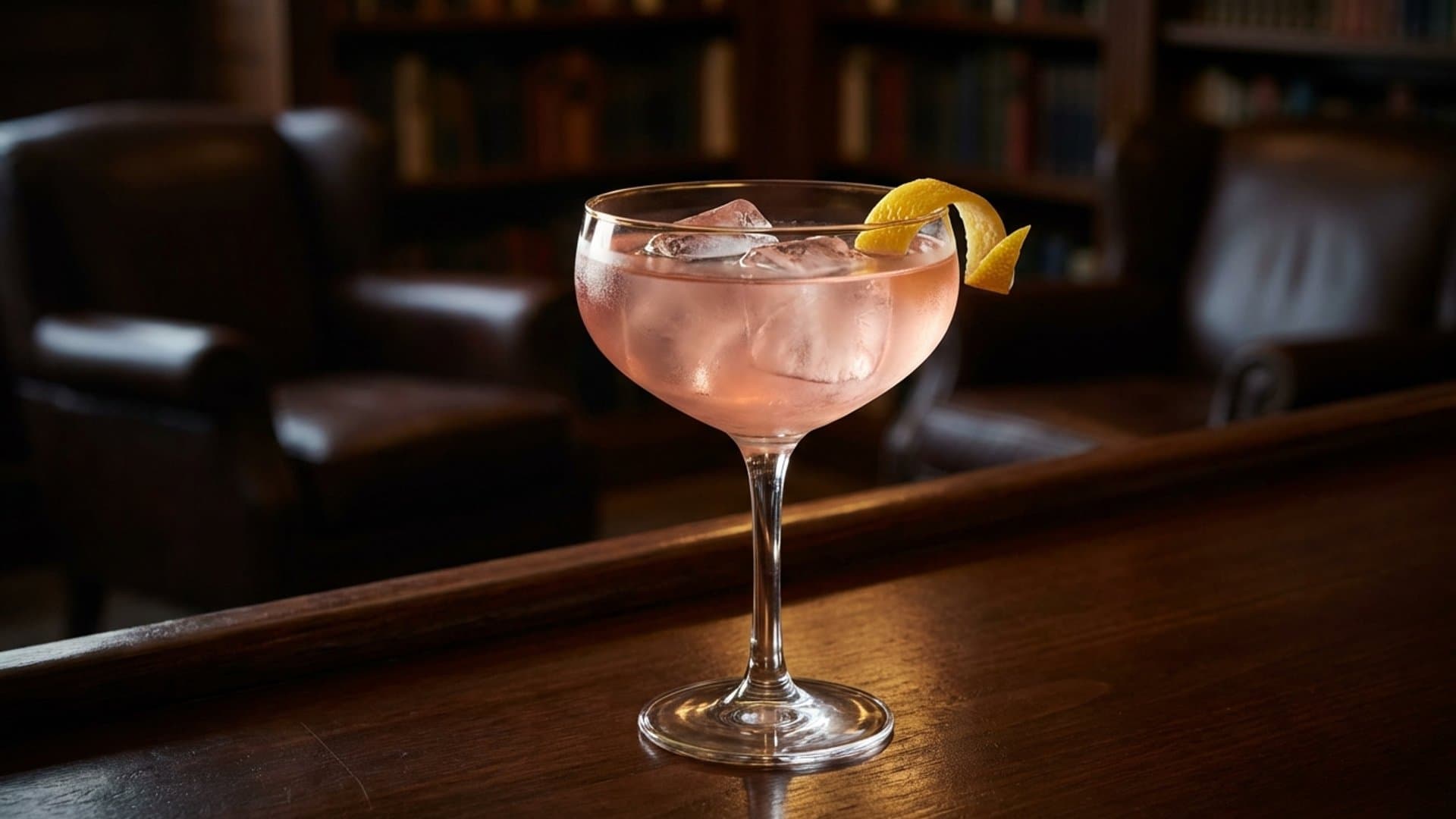 Blanc Slate cocktail in a coupe garnished with expressed lemon peel