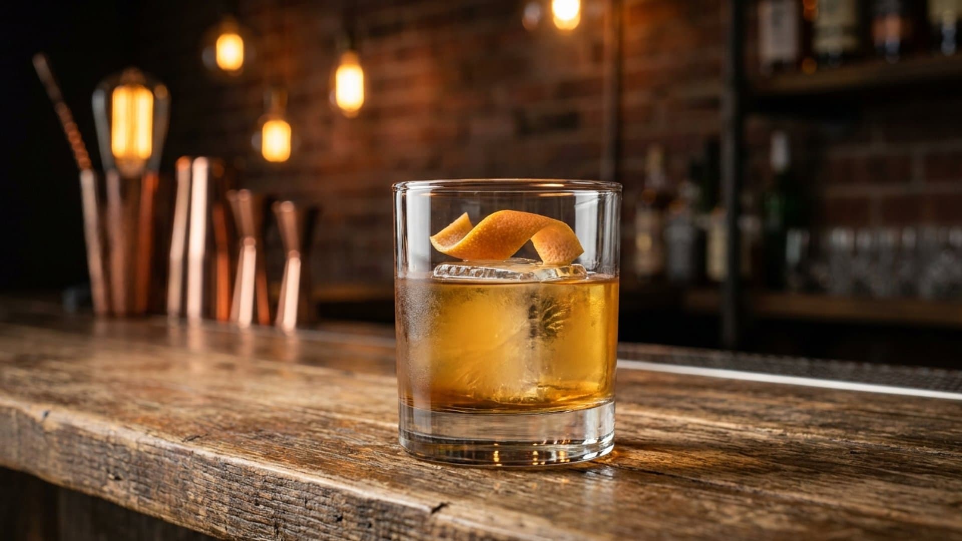 Chartreuse Revival cocktail in a rocks garnished with grapefruit twist